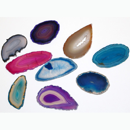 Brazilian agate slices, size 00