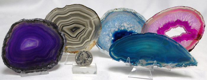 Brazilian agate slices, size 2