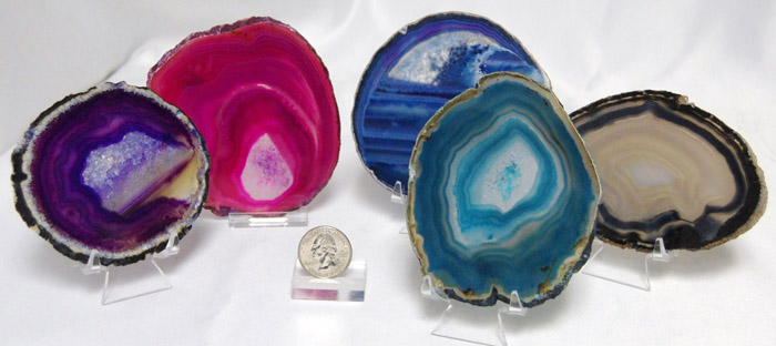 Brazilian agate slices, size 3