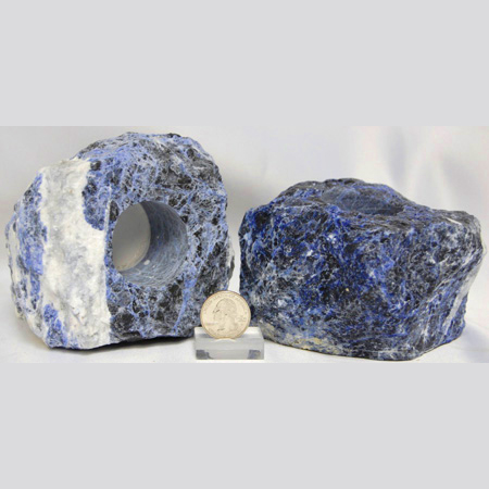 Image of sodalite candleholders