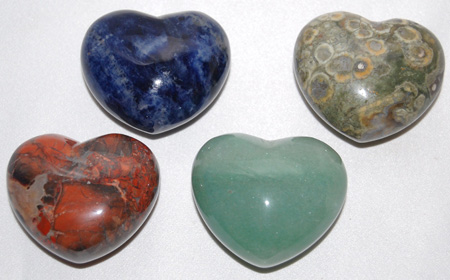 Image of assorted stone hearts