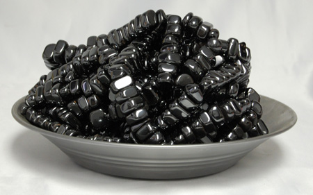 Tumbled magnetic hematite