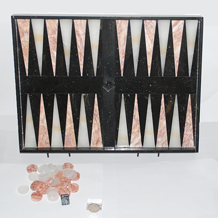 Mexican onyx backgammon set, medium
