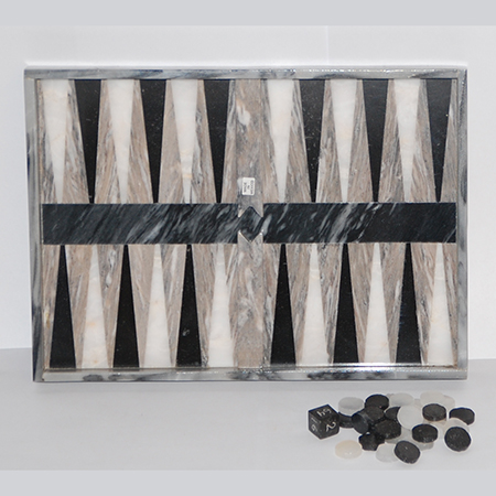 Mexican onyx backgammon set, medium