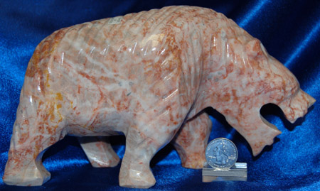Mexican onyx grizzly bear carving number 6