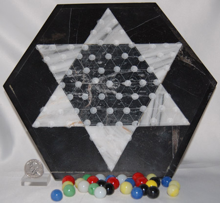 Mexican onyx chinese checkers, small