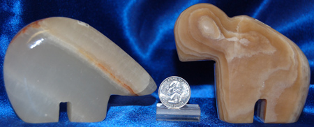 Mexican onyx fetish bear and buffalo size small