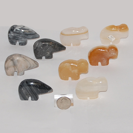 Mexican onyx fetish bear size tiny