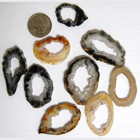 Image of mini geode slices