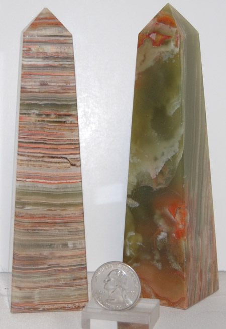 Pakistani Onyx obelisk 6x1.5  inch