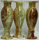 Image of pakistani onyx vase, 4x12 inch green banded