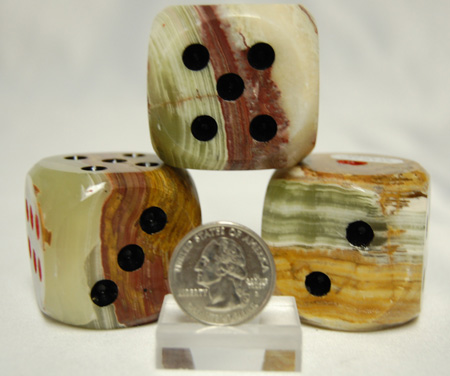 Image of Pakistani onyx dice, 1.5  inch
