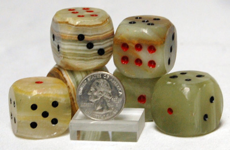Image of Pakistani onyx dice, 1  inch