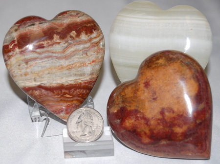 Pakistani onyx heart, 3 in