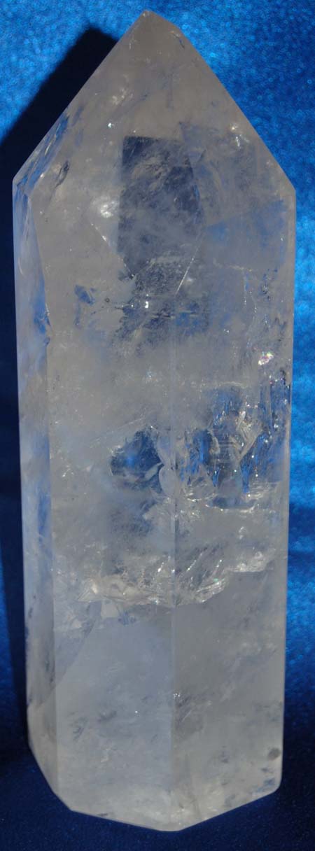 Image of large clear quartz polished point