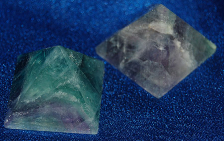 Image of fluorite pyramids