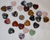 Image of gemstone heart pendants, drilled