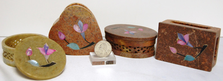 Image of soapstone box, medium 2x3 inch