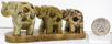 Image of soapstone elephant train 3 piece