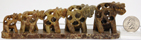 Image of soapstone elephant train 5 piece