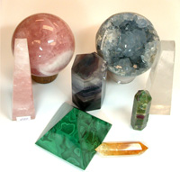 Image of polished gemstone items