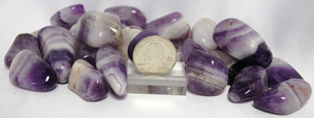 Image of tumbled banded Amethyst