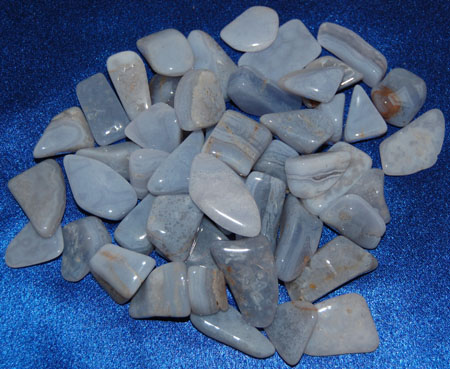 Image of tumbled blue lace agate