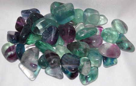 Image of tumbled fluorite, A quality
