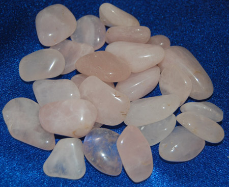 Image of tumbled rose quartz, b quality