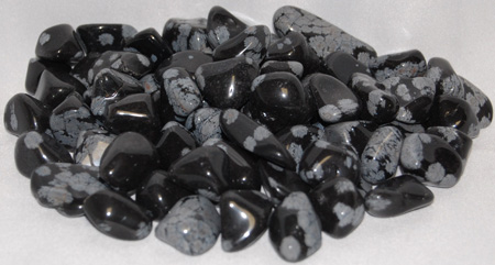 Image of tumbled snowflake obsidian