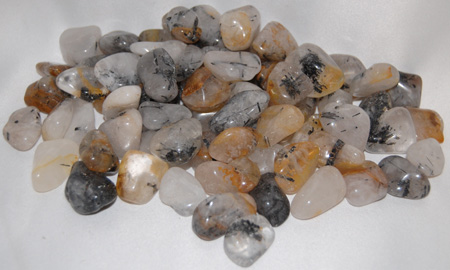 Image of tumbled tourmaline quartz