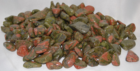 Image of tumbled unakite