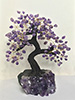Wholesale Gemstone Trees, wire wrapped, Brazilian amethyst and citrine, sodalite, smoky quartz, other stones. Leaves are stone pieces, for home, retail and museum décor, for sale B2B to rock and mineral shops, museum stores, interior designers and decorators, and metaphysical and gift shops.