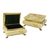 Pakistani Onyx box with brass legs PAK 1273
