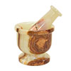 Pakistani Onyx 4 inch mortar and pestle available in green, fossil, desert red and moss black