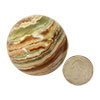Pakistani Onyx 2 inch green banded sphere PAK 1337