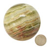 Pakistani Onyx 3 inch green banded sphere PAK 1338