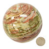 Pakistani Onyx 4 inch green banded sphere PAK 1339
