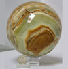Pakistani Onyx 6 inch green banded sphere PAK 1340